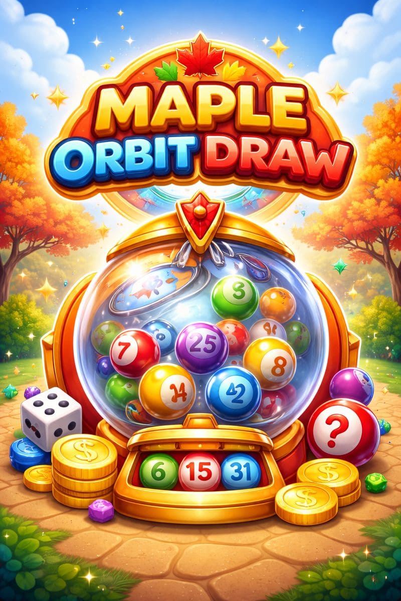 Abstract illustration of number balls and a dice